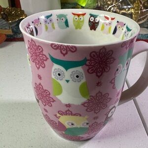 This is a Creative Tops Pink Owl Mug.